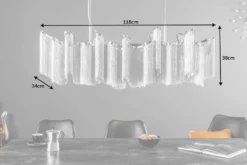 Extravagante Hängeleuchte ROYAL 120cm silber Hängelampe