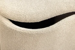 Extravagante Polsterbank ELEMENTAL 120cm champagner beige Feinstrick Bouclé mit Stauraum