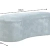 Extravagante Polsterbank ELEMENTAL 120cm petrol Samt mit Stauraum organische Form