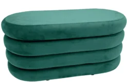 Extravagante Polsterbank VOGUE 85cm grün Samt Sitzbank mit Stauraum