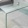 Extravaganter Glas Couchtisch FANTOME 110cm transparent