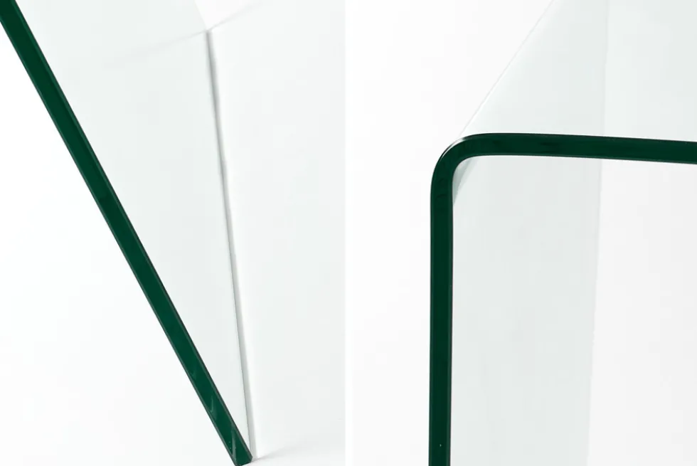 Extravaganter Glas Schreibtisch FANTOME 120cm transparent Esstisch Ganzglastisch