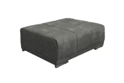 Extravaganter Hocker ELEGANCIA 110cm grau mit Ziersteppung