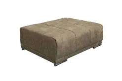 Extravaganter Hocker ELEGANCIA 110cm taupe mit Ziersteppung