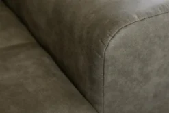 Extravaganter Hocker ELEGANCIA 110cm taupe mit Ziersteppung