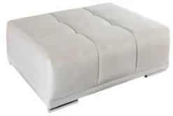Extravaganter Hocker ELEGANCIA 110cm champagner beige Vogue Velours Samt Ziersteppung