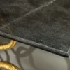 Extravaganter Konsolentisch WILDLIFE SNAKE 115cm schwarz gold Marmor Schlange Skulptur