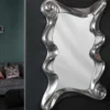 Extravaganter Wandspiegel ALICE 160x106cm silber variabel aufhängbar