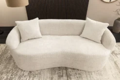 Extravagantes Sofa ELEMENTAL 180cm champagner beige Feinstrick Bouclé 2-Sitzer