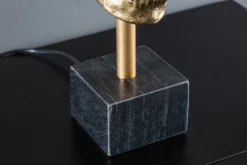 Extravagante Tischlampe SKULL 56cm schwarz gold Metall Totenkopf Skulptur Leuchte