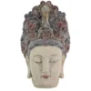 Figur BUDDHA HEAD 45cm mehrfarbig handmade Deko-Kopf Blumengöttin