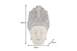 Figur BUDDHA HEAD 45cm mehrfarbig handmade Deko-Kopf Blumengöttin