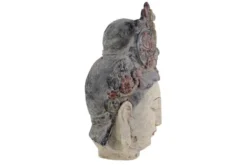 Figur BUDDHA HEAD 45cm mehrfarbig handmade Deko-Kopf Blumengöttin