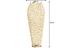 Filigrane Design Vase ABSTRACT LEAF gold 65cm Handarbeit