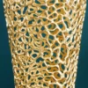 Filigrane Design XXL Vase ABSTRACT LEAF 90cm gold Handarbeit