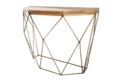 Filigrane Konsole DIAMOND 90cm Mango messing Massivholz Metall