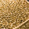 Filigraner Couchtisch LEAF 80cm gold Metall handmade Blatt-Design