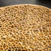 Filigraner Design Couchtisch ABSTRACT LEAF 130cm gold Handarbeit