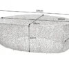 Filigraner Design Couchtisch ABSTRACT LEAF 130cm silber Handarbeit