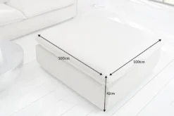 Großer Hussenhocker HEAVEN 100cm natur Leinenstoff
