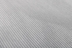 Großer Sitzhocker HEAVEN 100cm hellgrau Cord Federkern Sofahocker abnehmbarer Bezug