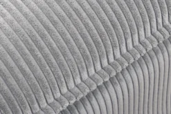 Großer Sitzhocker HEAVEN 100cm hellgrau Cord Federkern Sofahocker abnehmbarer Bezug