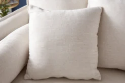 Großes 3-Sitzer Sofa HEAVEN 200cm natur beige Leinenstoff Federkern Hussensofa