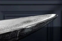 Handgearbeitete Deko Schale SILVER LEAF 80cm silber Aluminium