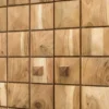 Handgearbeiteter Barschrank MOSAICO 130cm Akazie Massivholz 3D Effekt