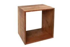 Handgearbeiteter Beistelltisch MAKASSAR 45cm natur Mangoholz Massivholz Nachttisch Regal