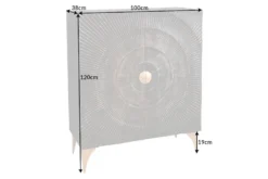 Handgearbeitetes Highboard GOLDEN SUNSET 120cm mit 3D Schnitzereien schwarz gold Mangoholz