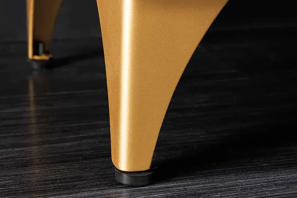Handgearbeitetes TV-Lowboard GOLDEN SUNSET 180cm schwarz mit 3D Schnitzereien gold Mangoholz massiv Metallfüße