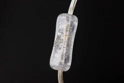 Handgearbeitete Tischlampe GATSBY 50cm natur weiß Weiden- und Kiefernholz