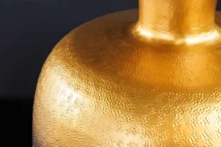Handgefertigte Deko Vase ABSTRACT ORIENT 40cm gold rund Metall Patina