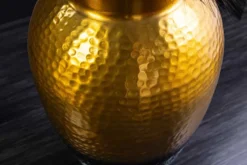 Handgefertigte Deko Vase ORIENT M 50cm gold Metall mit Patina Hammerschlag Design