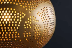 Handgefertigte Hängelampe ORIENT LIVING 50cm gold Eisen Tropfenform