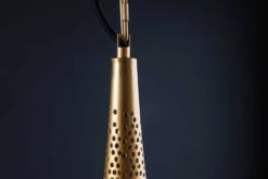 Handgefertigte Hängelampe ORIENT LIVING 50cm gold Eisen Tropfenform