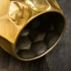 Handgefertigter Beistelltisch ORGANIC ORIENT 50cm gold Metall Hammerschlag Design rund