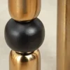 Handgefertigter Beistelltisch ABSTRACT 55cm gold schwarz Metall rund