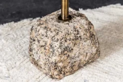 Handgefertigter Beistelltisch TRAYFUL 60cm messing antik Eisen natur Marmorfuß