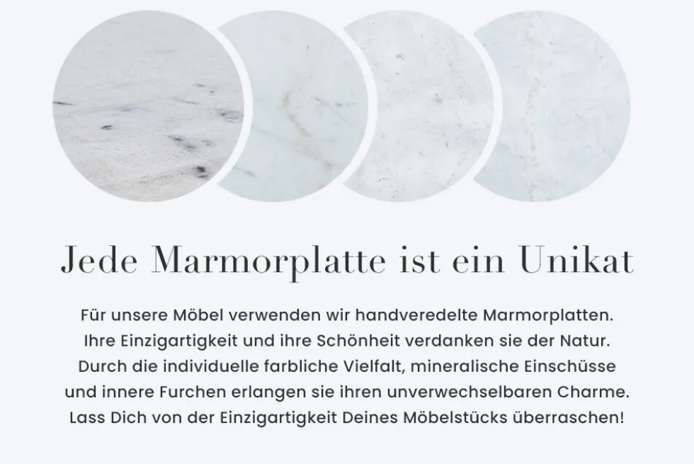 Handgefertigter Beistelltisch TRAYFUL 60cm messing antik Eisen natur Marmorfuß