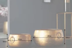 Handgefertigte Schalen 2er Set ORIENT gold Blumentopf im Hammerschlagdesign