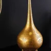 Handgefertigte Stehlampe ORIENT LIVING 50cm gold Eisen Tropfenform