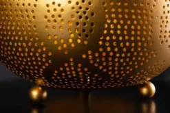 Handgefertigte Stehlampe ORIENT LIVING 50cm gold Eisen Tropfenform
