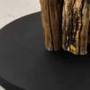Handgefertigte Stehlampe WILD NATURE 158cm grau Treibholz Stehleuchte Leinenschirm