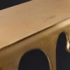Handgefertigtes Wandregal LIQUID LINE 60cm gold antik Metall Tropfen-Design
