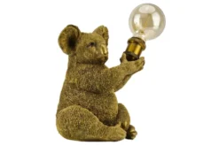 Handgefertigte Tischlampe KOALA 35cm gold Skulptur