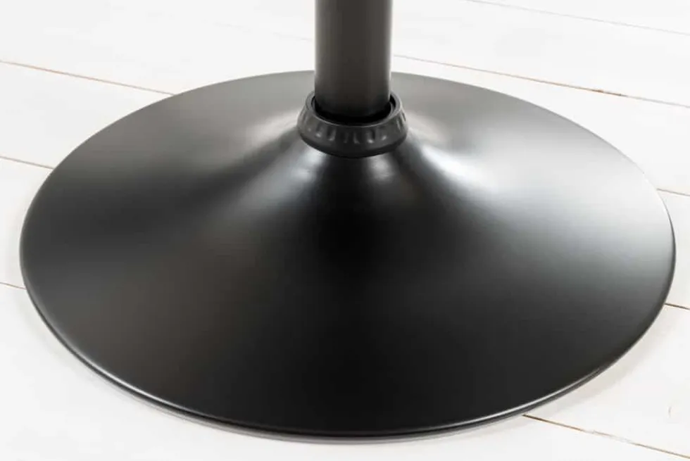 Höhenverstellbarer Barhocker COMFORT grau Cord drehbar mit Lehne Metall schwarz
