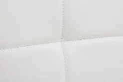 Höhenverstellbarer Barhocker MODENA weiß Kunstleder schwarz mit Lehne drehbar