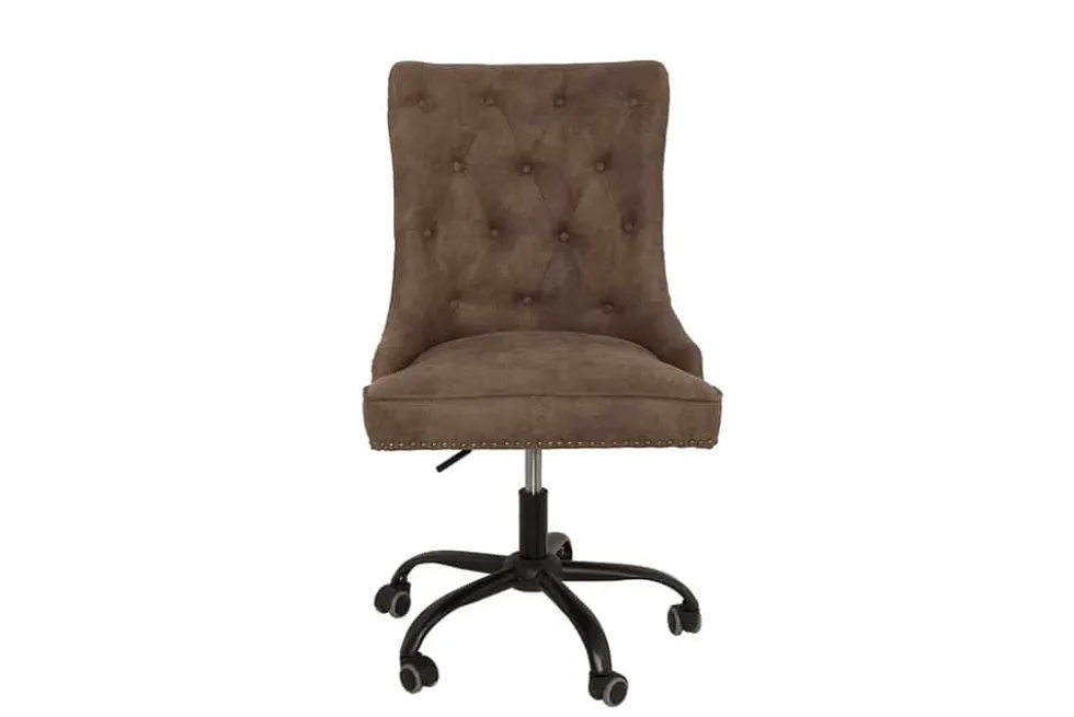 Höhenverstellbarer Bürostuhl VICTORIAN vintage taupe mit Armlehne